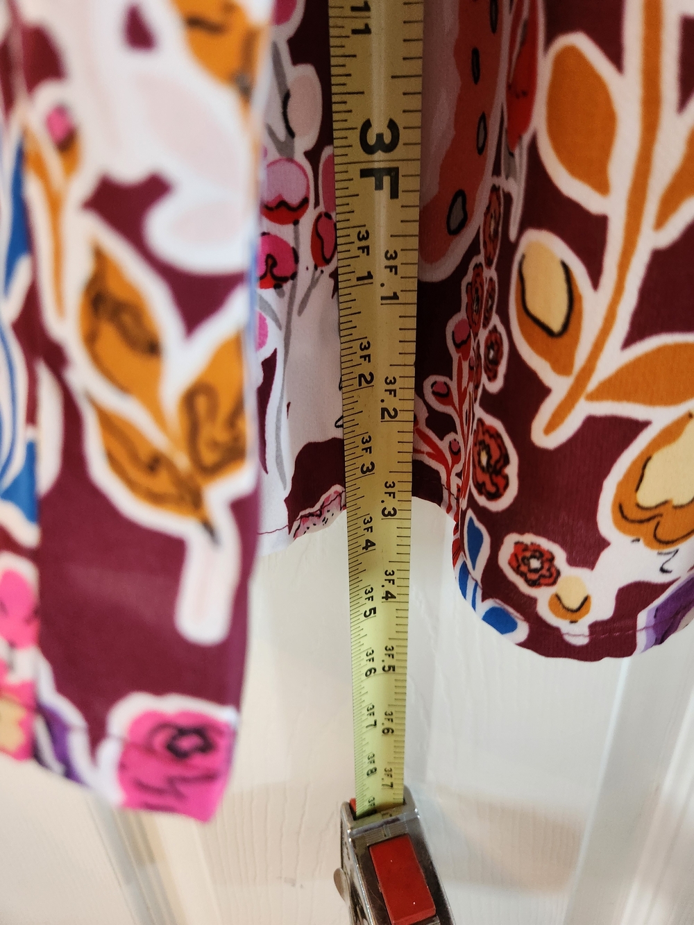 3/$20 SALE! Tiered Multi-colour Floral Maxi Skirt With Pockets - Picture 3 of 6